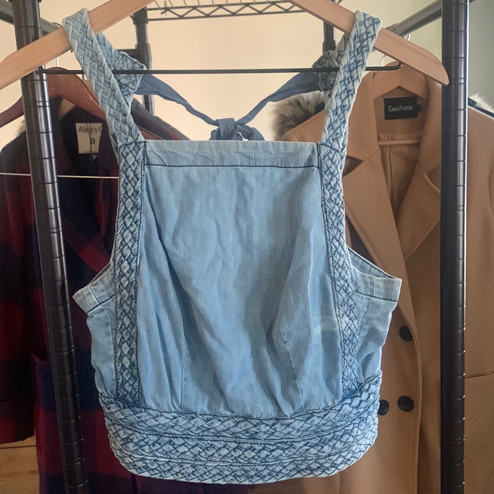 Jean crop top Anthropologie size 8